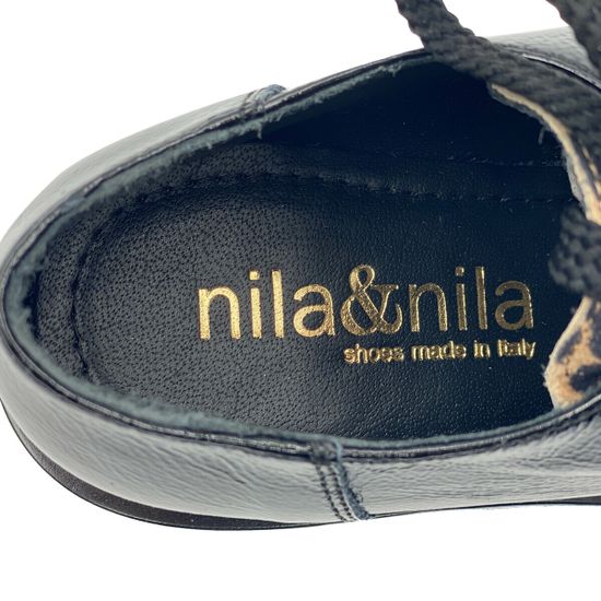 Полуботинки NILA  NILA черные с леопардовым принтом лакированные демисезонные - фото 7, N2336NL NIL NERO