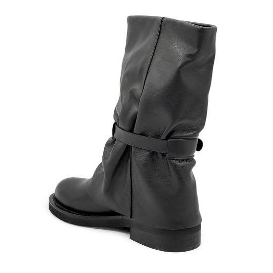 Полусапоги MIMMU черные кожаные демисезонные - фото 3, M482M21 MIM NERO