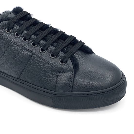 Кеды Bruno Antolini черные кожаные на меху - фото 6, 97673 BA MONT