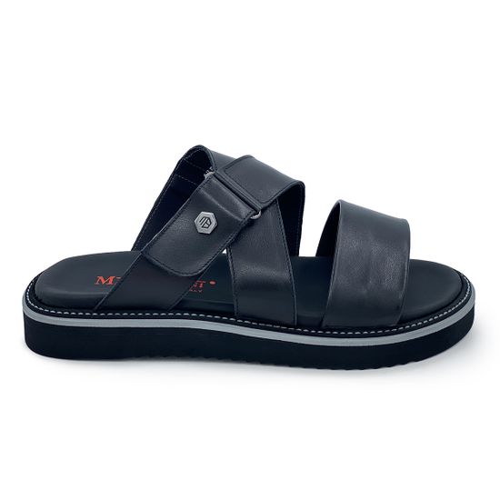 Шлепанцы Mario Bruni кожаные черные - фото 1, 1351 MB