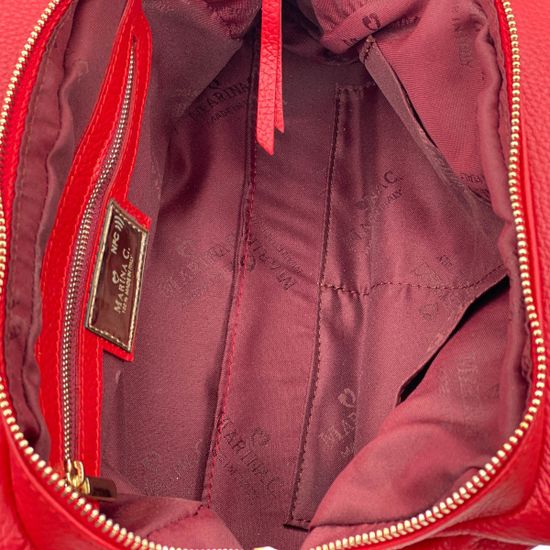 Сумка Marina Creazioni красная кожаная - фото 5, B5482 MC ROSSO