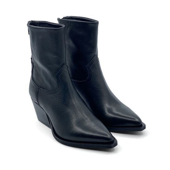 Ботинки Казаки MIMMU кожаные демисезонные черные - фото 8, F702K1 MIM NERO