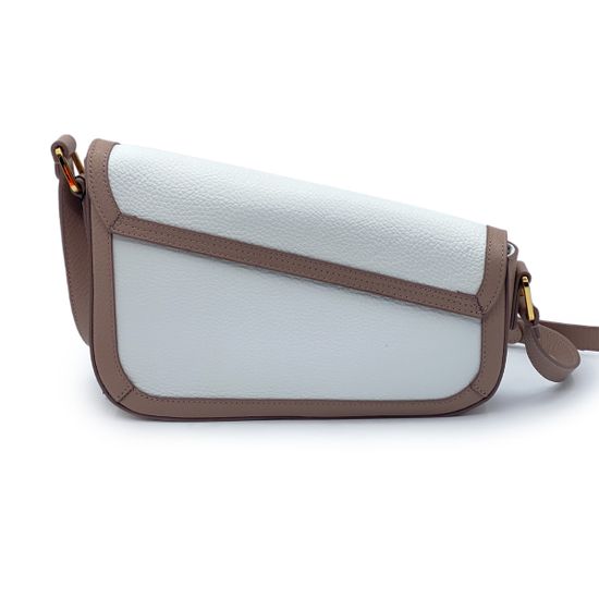 2186 DСумка Di Gregorio кожаная белая/розовая - фото 3, 2186 DG BIANCO CIPRIA