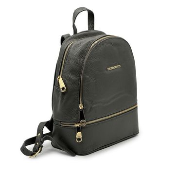 Сумка-рюкзак Di Gregorio серая кожаная - фото 2, 8509 DG GRIGIO