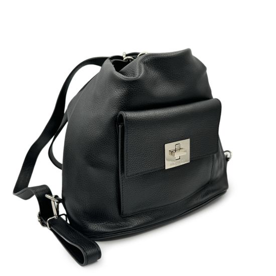 Сумка-рюкзак Renato Angi черная кожаная - фото 2, 3254701 RA NERO