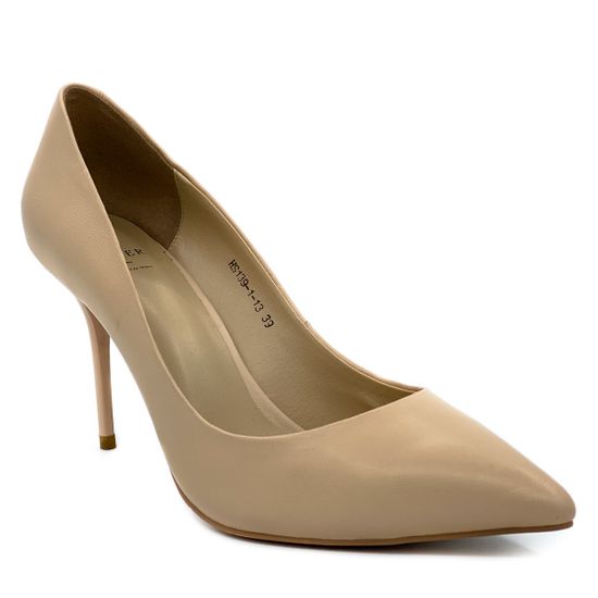 Туфли Cover бежевые кожаные - фото 2, 