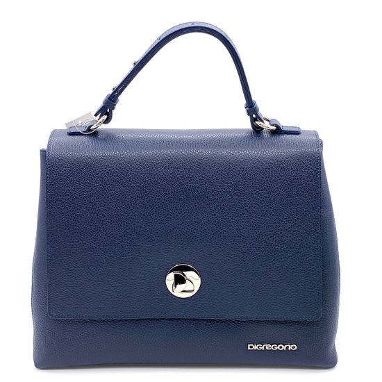 Сумка Di Gregorio синяя кожаная - фото 1, 