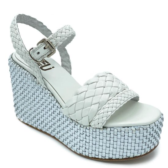 Босоножки Mimmu белые кожаные - фото 2, FGODIVA-5 MIM BIANCO