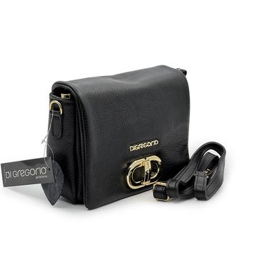 Сумка кросс-боди Di Gregorio черная кожаная - фото 2, 8940 DG NERO