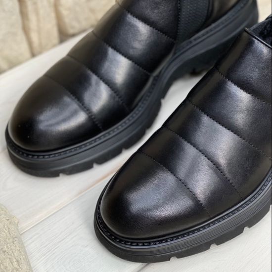 Ботинки Giampieronicola черные кожаные МЕХ - фото 13, E41113 GPN