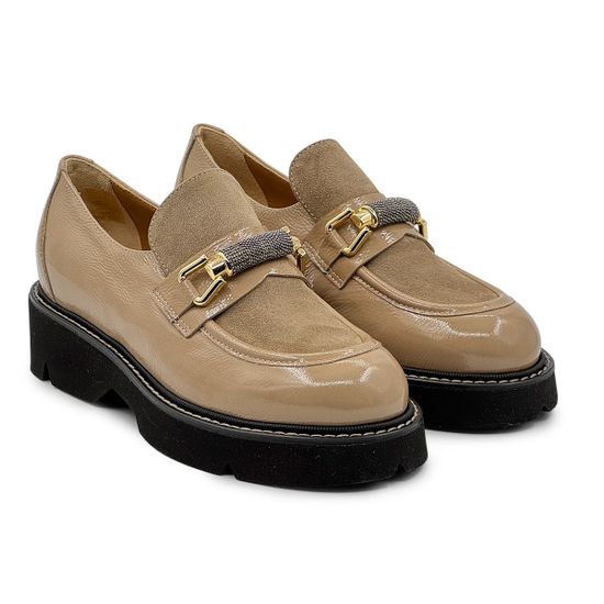 Лоферы женские Mot-Cle кожа/замша бежевые - фото 8, MOT2757 MOT BEIGE