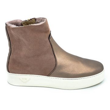 Ботинки Marzetti розово-бронзовые кожаные МЕХ - фото 1, 7853MD03 MZ