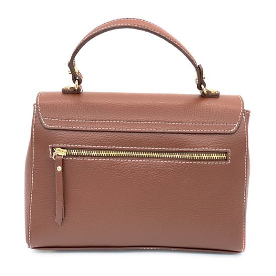 Сумочка Marina Creazioni коричневая кожаная маленькая - фото 3, B5136 MC MORO