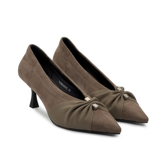 Туфли TUFFONI бежевые замшевые стрейч - фото 8, 1425010TVL TUF BEIGE