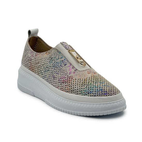 Кеды LAB MILANO кожаные белые/мультиколор - фото 2, G352486 LAB MULT