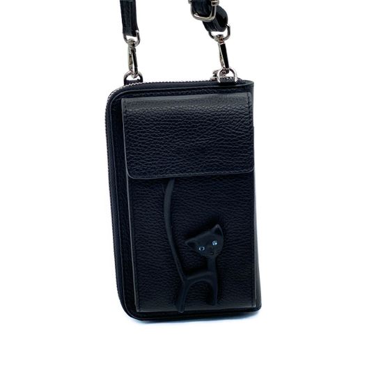 Клатч Renato Angi черный кожаный - фото 4, 