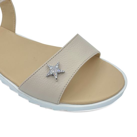 Босоножки CV COVER пудрового цвета кожаные - фото 5, 0898-15 COV