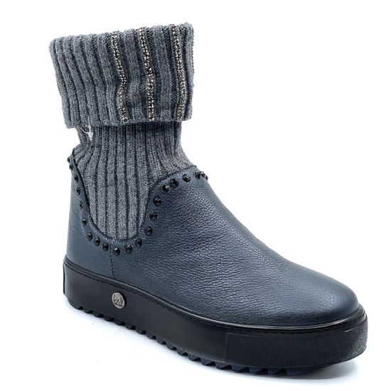 Ботинки Lab Milano серые на байке - фото 2, 