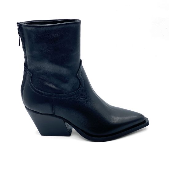 Ботинки Казаки MIMMU кожаные демисезонные черные - фото 1, F702K1 MIM NERO