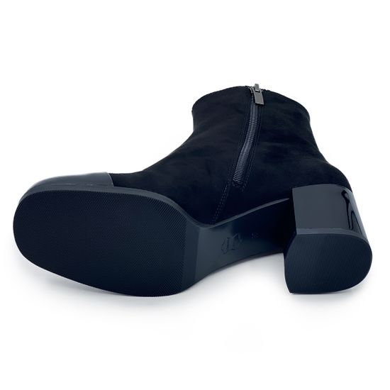 Ботильоны CVCOVER черные замша/лак на байке - фото 4, 329418-1 COV