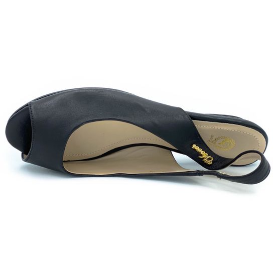 Босоножки Cover черные кожаные - фото 4, 