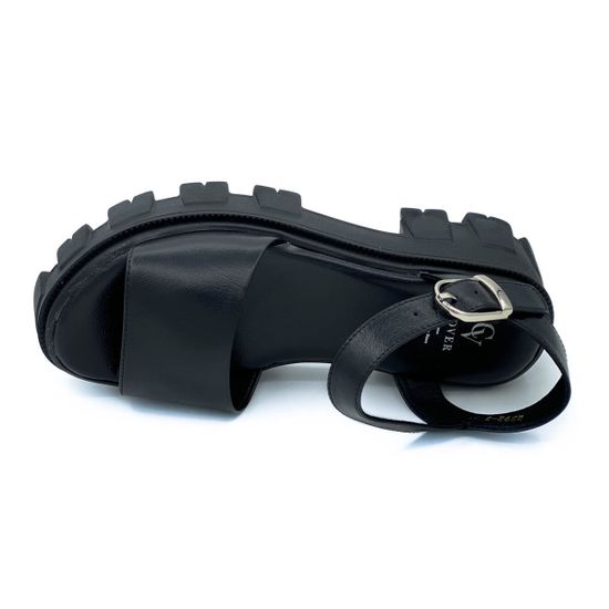 Босоножки Cover черные кожаные - фото 5, 2592-3 COV