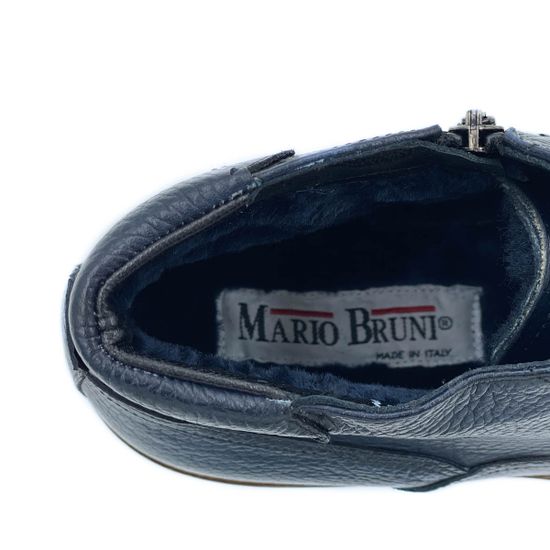 Ботинки Mario Bruni синие кожаные МЕХ - фото 7, 13950 MB BLI