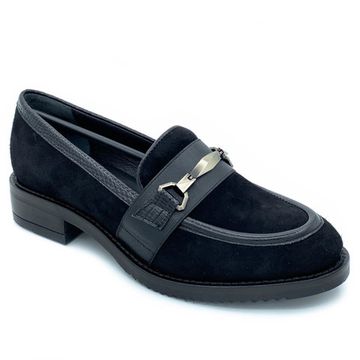 Лоферы Donna Soft черные замшевые - фото 2, DS0925 DS