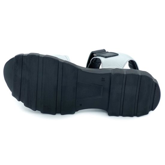 Босоножки Cover черно-белые кожаные - фото 4, 9051-1 COV