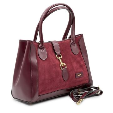 Сумка NILA&amp;NILA бордовая замша/кожа - фото 2, BNN7016 NIL BORDO