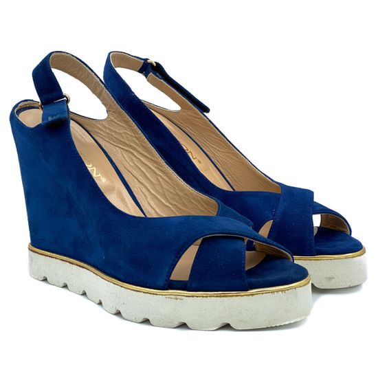 Босоножки Kelton синие замшевые - фото 7, 