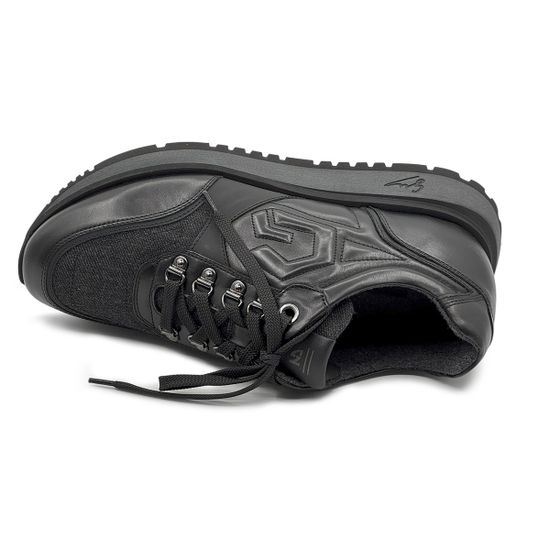 Кроссовки GIAMPIERONICOLA серые/черные кожа/текстиль на байке - фото 5, N393140 GPN NERO/GRIGIO