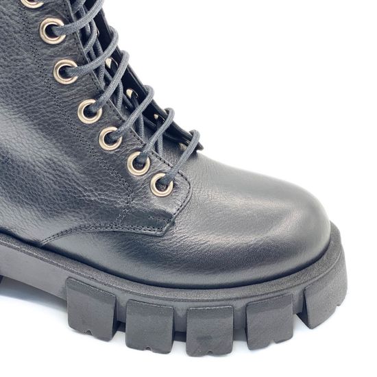 Ботинки Mimmu черные кожаные демисезонные - фото 6, M405M1 MIM NAP NERO