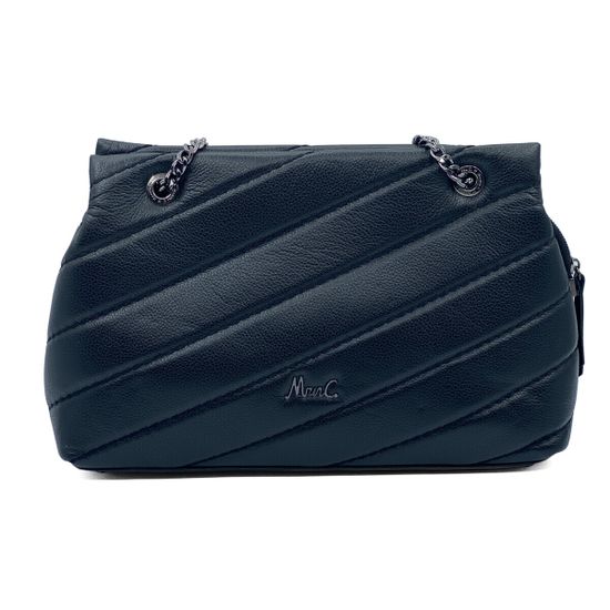 Сумка Marina Creazioni черная кожаная стеганая - фото 1, B6698 MC NERO NAPPA