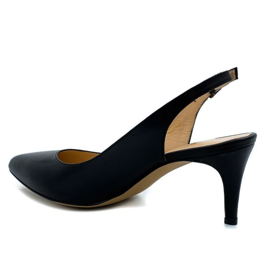 Туфли женские Cover с открытой пяткой кожа черные - фото 3, 18014 COV NERO