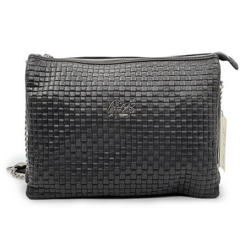 Сумка Renato Angi черная кожаная плетеная - фото 1, 3301117 RA NERO