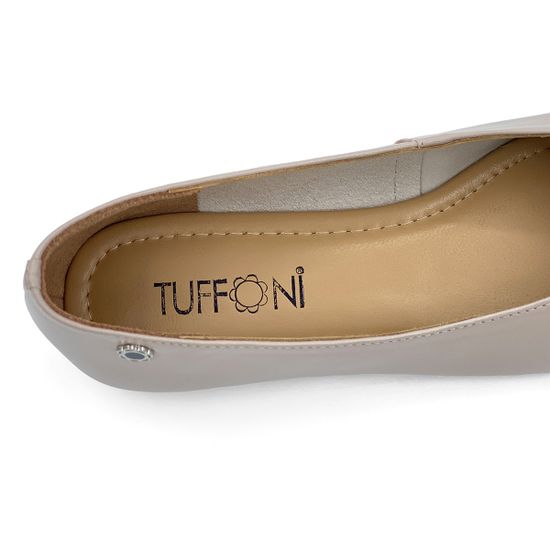 Туфли Tuffoni бежевые кожаные с цветком - фото 7, 