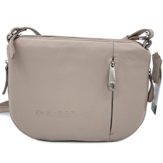 Клатч Di Gregorio бежевый кожаный - фото 1, 