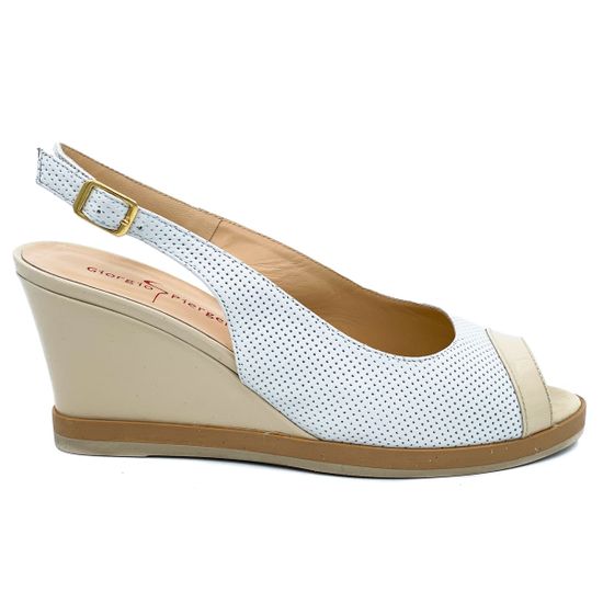 Босоножки Giorgio Piergentili бело-бежевые - фото 1, 