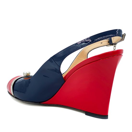 Босоножки Giorgio Piergentili сине-красные - фото 3, 