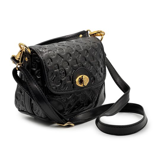 Сумка Marino Orlandi черная кожаная штампованная - фото 2, 4941 MO NERO