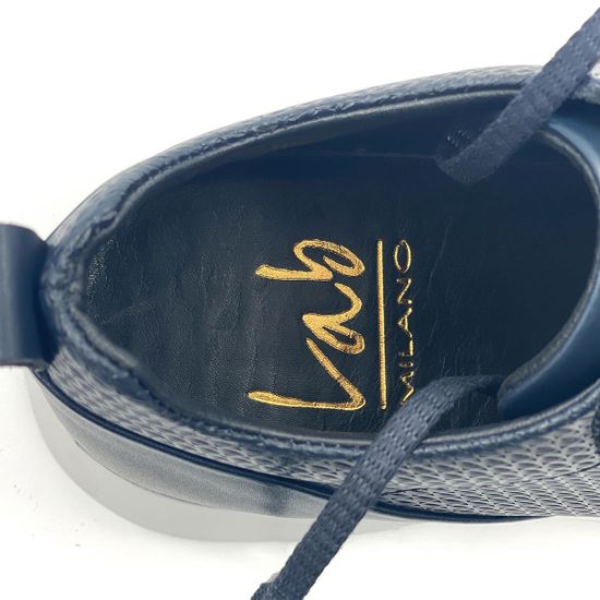 Кроссовки Lab Milano кожаные синие демисезонные - фото 7, 