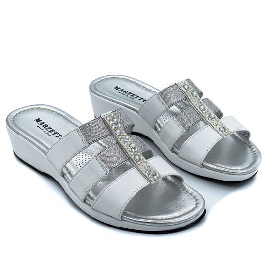 Сабо Marzetti белые кожаные - фото 7, 7016 MZ