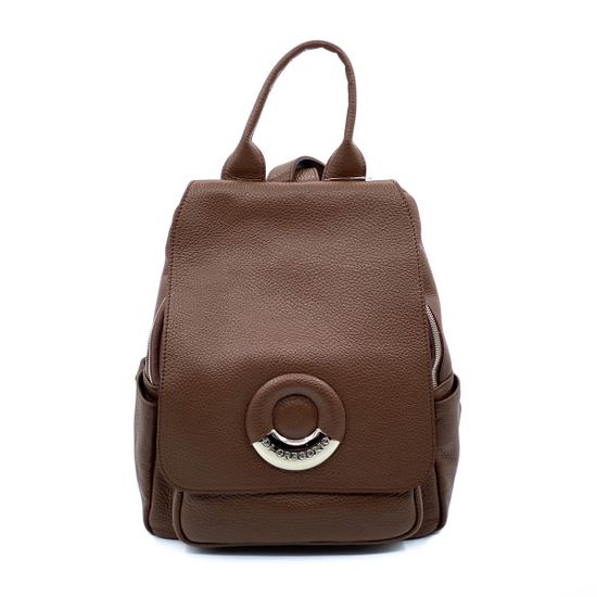 Рюкзак Di Gregorio коричневый кожаный - фото 1, 