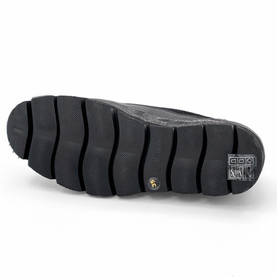 Полуботинки Lab Milano черные МЕХ комбинация кожи, замши и наплака - фото 4, 