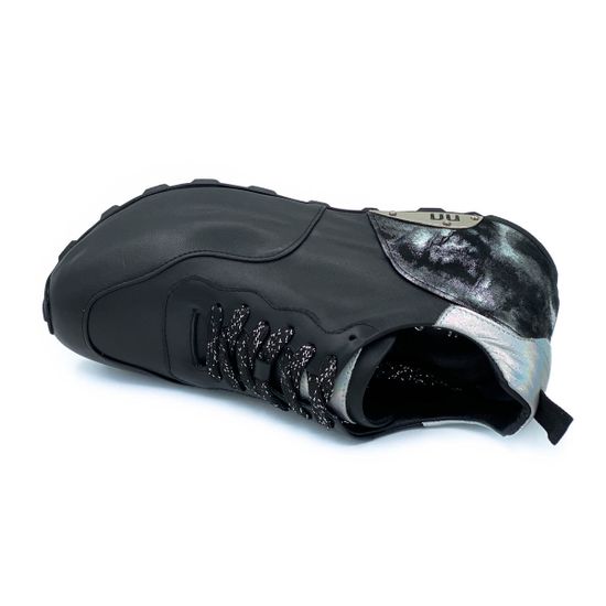 Кроссовки Nila&amp;Nila черно-серебристые кожаные - фото 5, ZN10881 NIL NERO