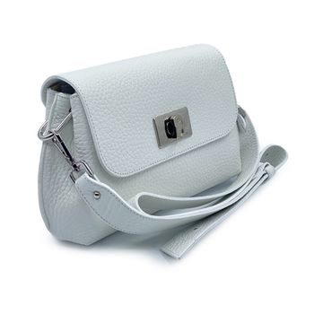 Сумка Di Gregorio белая кожаная - фото 2, 821 DG BIANCO