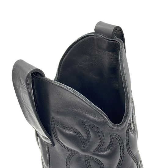 Полусапоги казаки MIMMU черные кожаные демисезонные - фото 7, M2726M8 MIM NERO