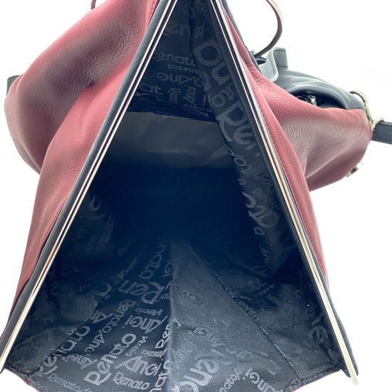 Рюкзак Renato Angi бордовый кожаный - фото 4, 