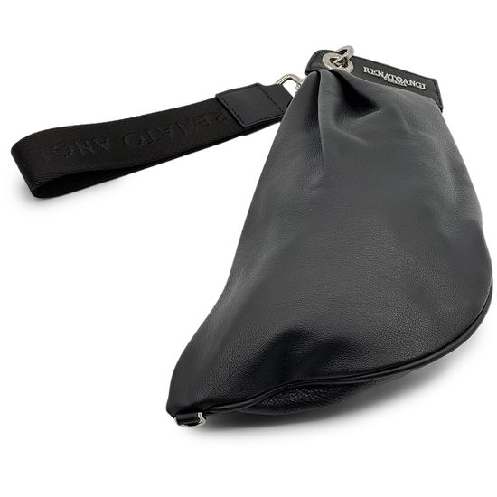 Сумочка кросс-боди Renato Angi черная кожаная - фото 1,